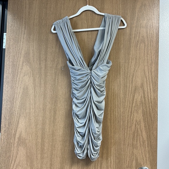 Keanan Plunging Ruched Mini Dress - Picture 6 of 8